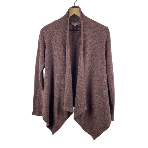 Quinn Sweaters - Quinn Women's XS 100% Cashmere Waterfall Cardigan Brown Neutral Layering
